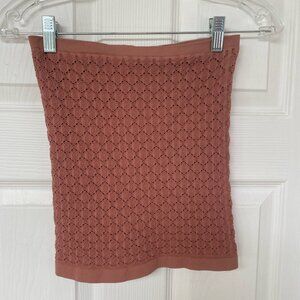 Free People Intimately crochet tube top dusty rose color- xs
